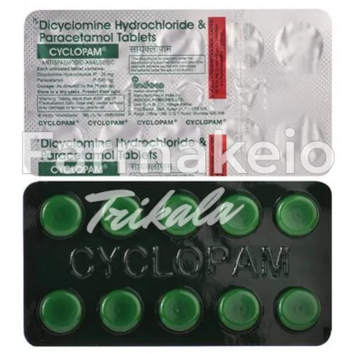 dicyclomine + paracetamol (δικυκλομίνη + παρακεταμόλη)-without-prescription